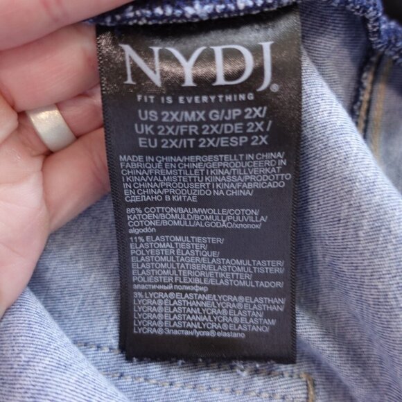 Sculpt-Her X NYDJ Super Skinny Ankle Jeans Sz 2X Blue Orion Wash Denim Pull On - Picture 11 of 13